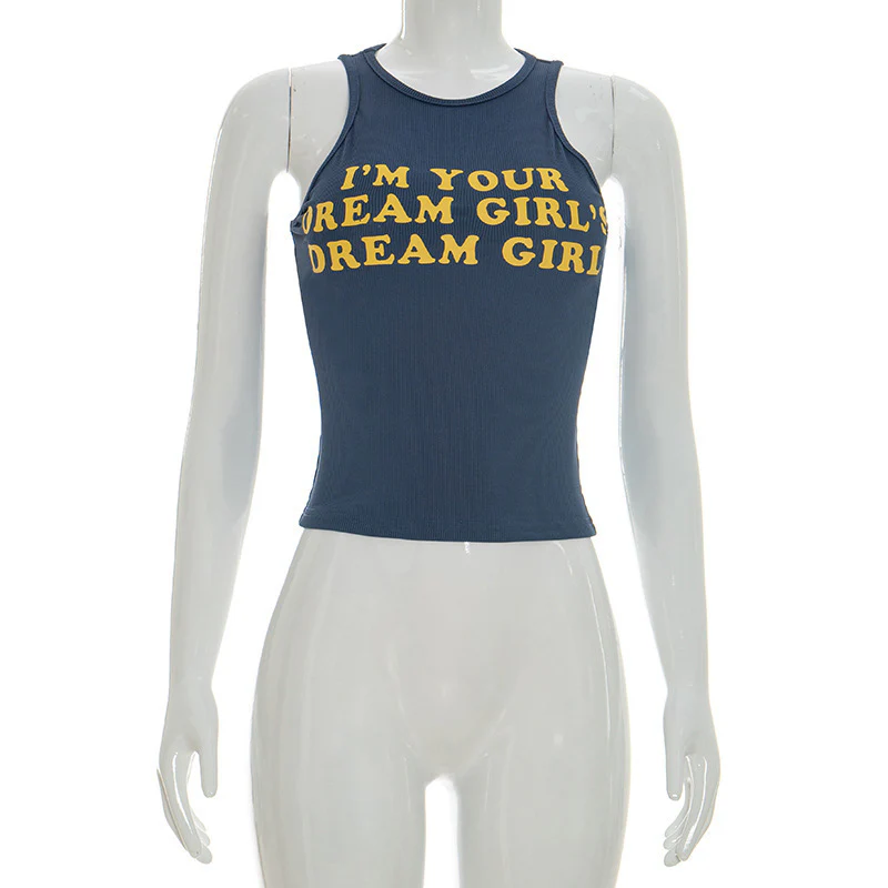 Damen Crop-Top mit kreativem Schriftzug und figurbetontem Schnitt R&B - Image 13