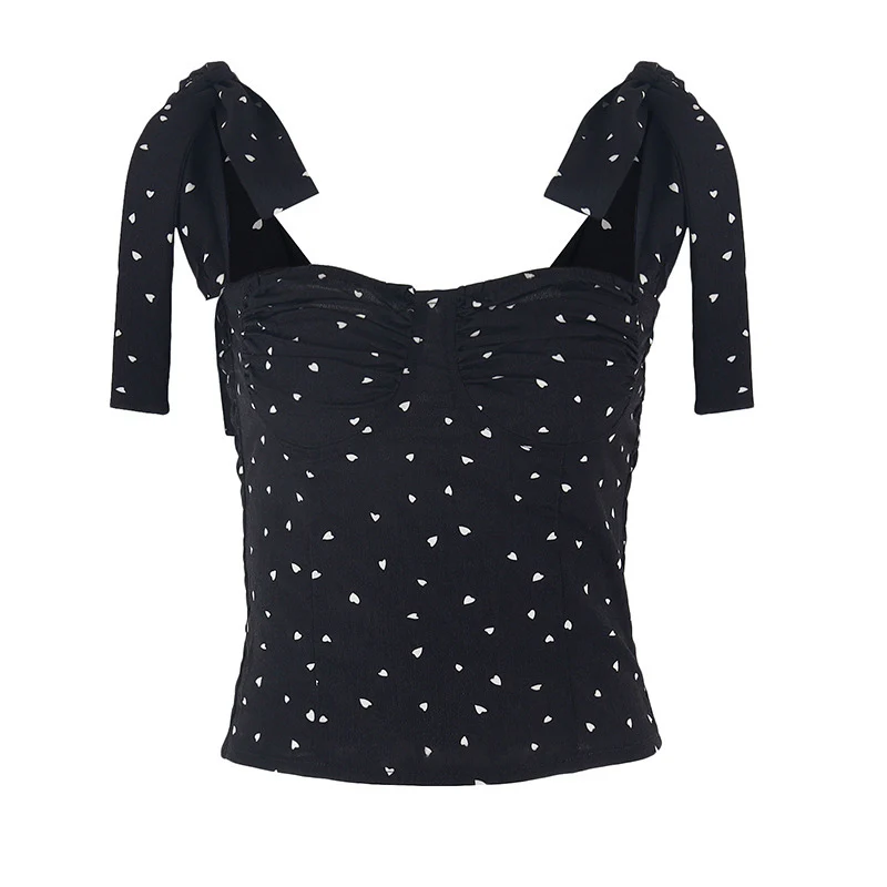 Damen Crop Top mit verspielten Schleifenärmeln und Raffung R&B - Image 5