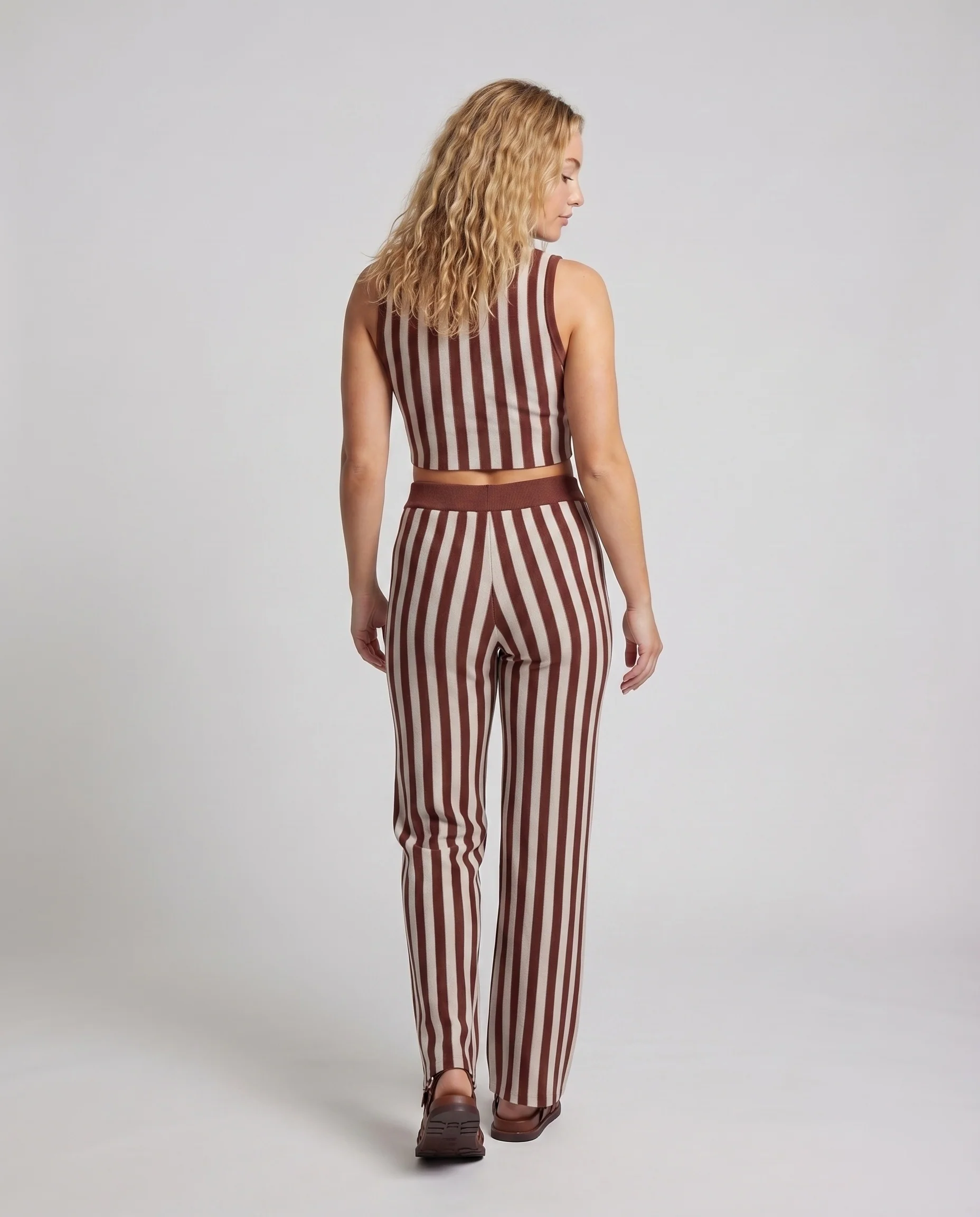 Damen Crop-Top und Palazzo-Hose Set - Image 3