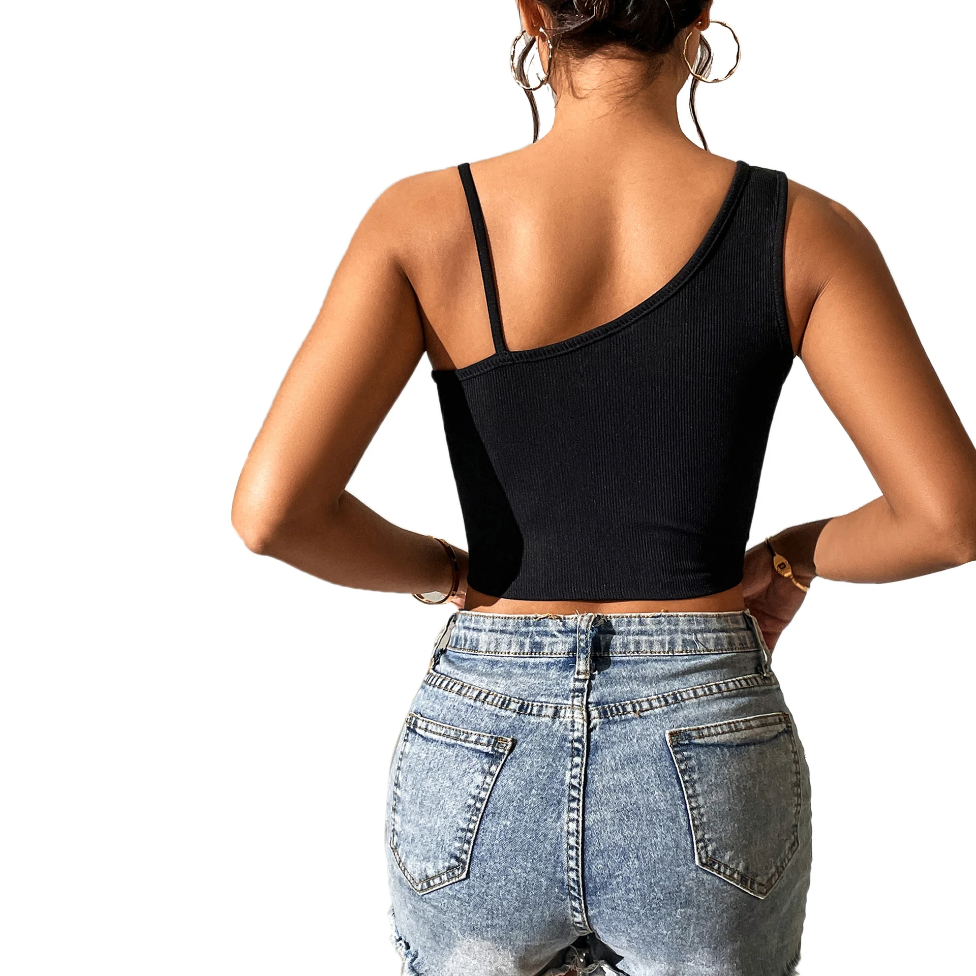 Damen cropped Oberteil mit modischen Kettendetails R&B - Image 2