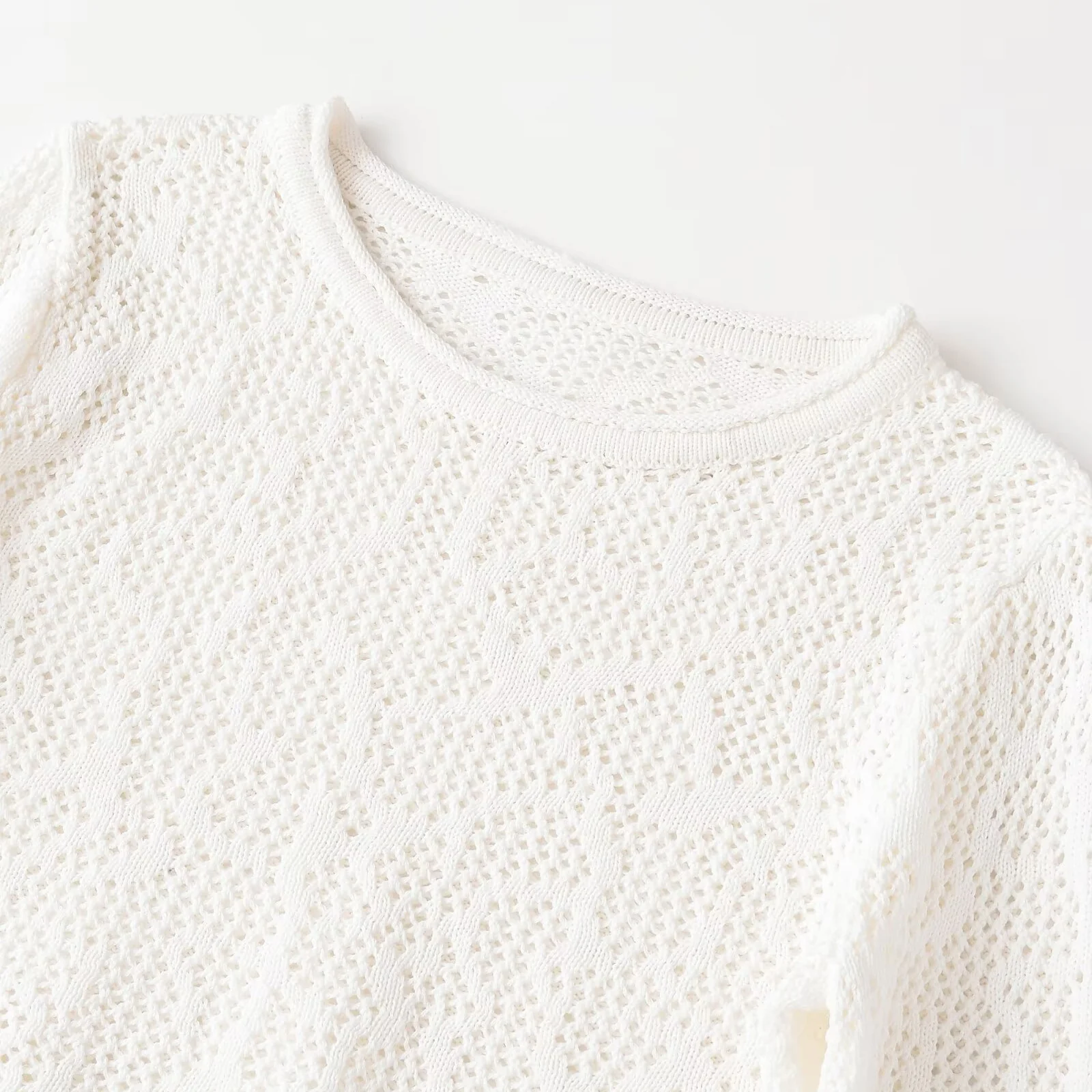 Damen Cropped Strickoberteil mit elegantem Längs-Muster R&B - Image 3