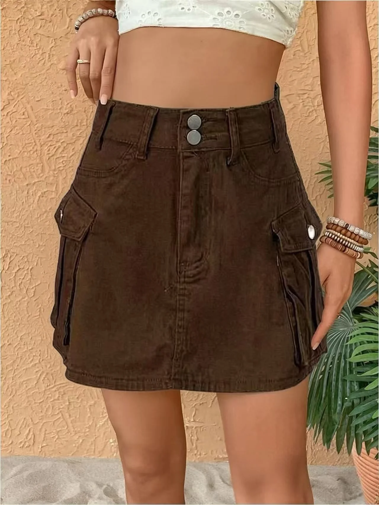 Damen Denim-Minirock mit aufgesetzten Taschen und modernen Details R&B - Image 10