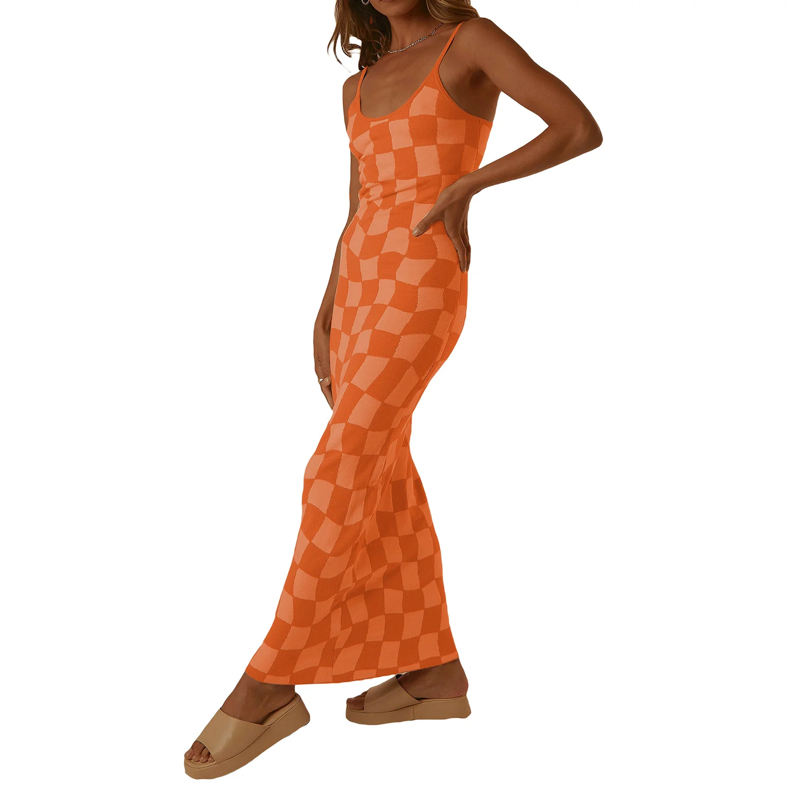Damen Designer-Midi-Kleid mit stilvollem Grafikmuster R&B - Image 26