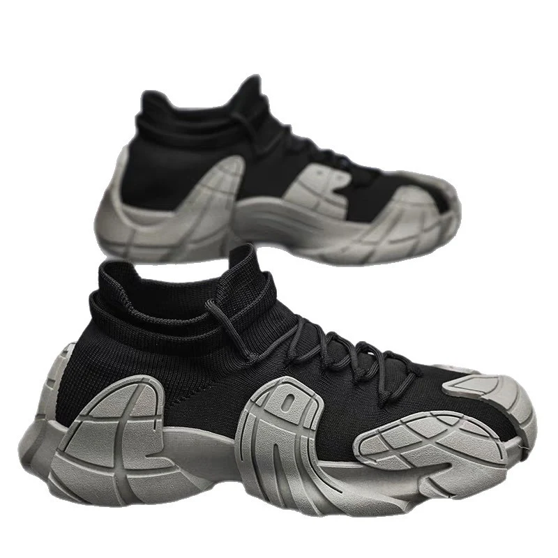 Damen Designer Sneaker mit hohem Kragen und textilförmiger Struktur R&B - Image 5