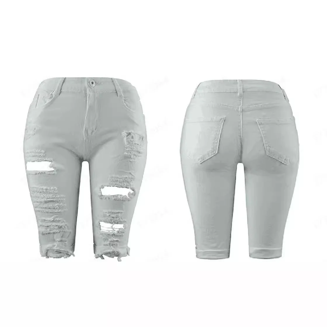 Damen Destroyed Denim-Hose mit lässigem Schnitt und modischen Rissdetails R&B - Image 5