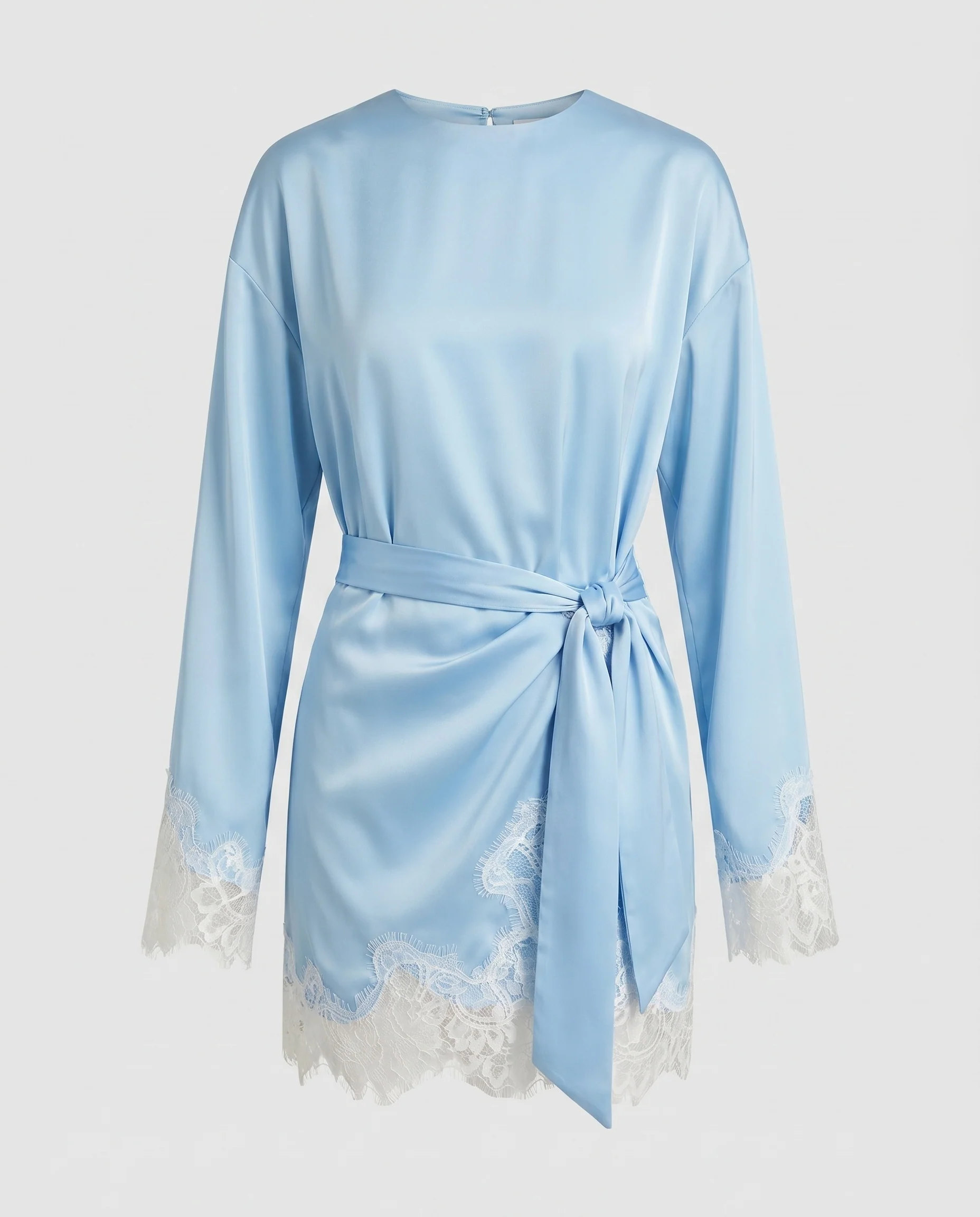 Damen Edles Wickelkleid mit romantischen Spitzenakzenten und elegantem Grafikdesign R&B - Image 5