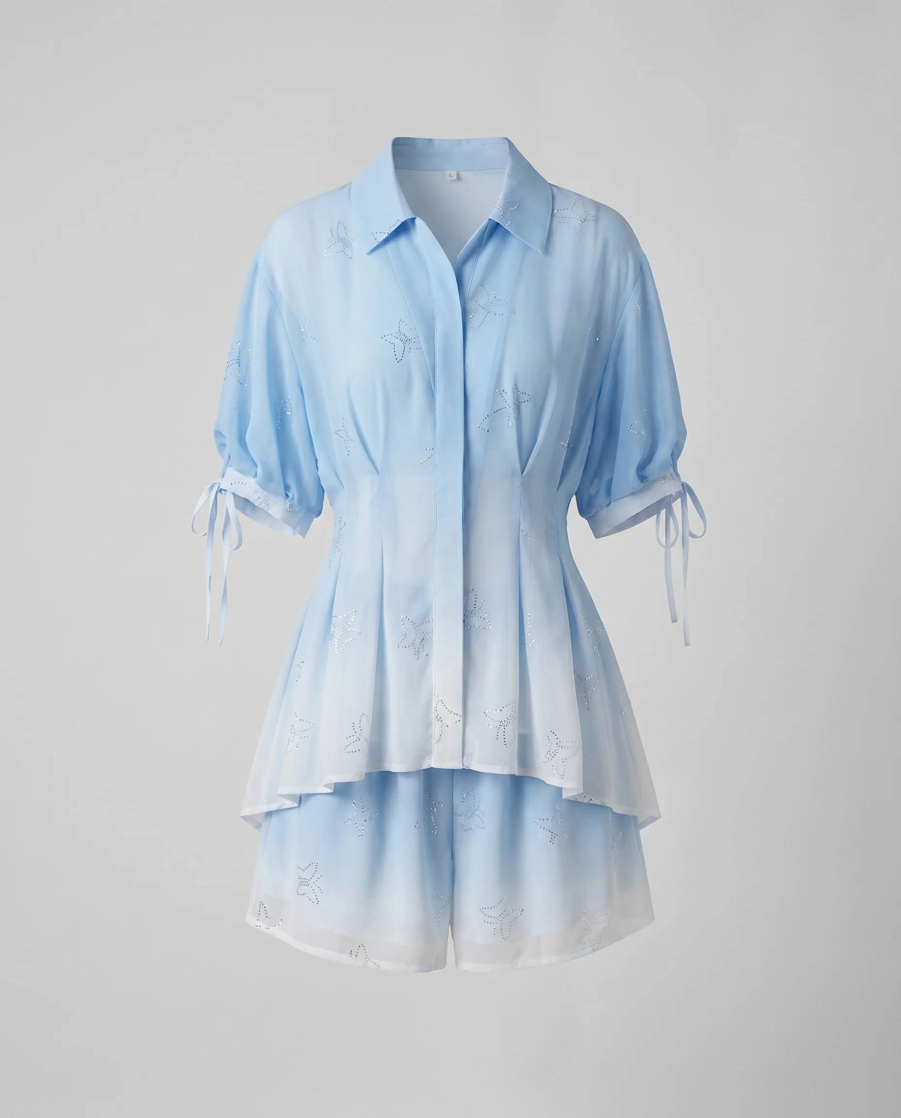 Damen Elegant geschnittenes Blusenset mit leuchtendem Sternenmuster R&B - Image 4