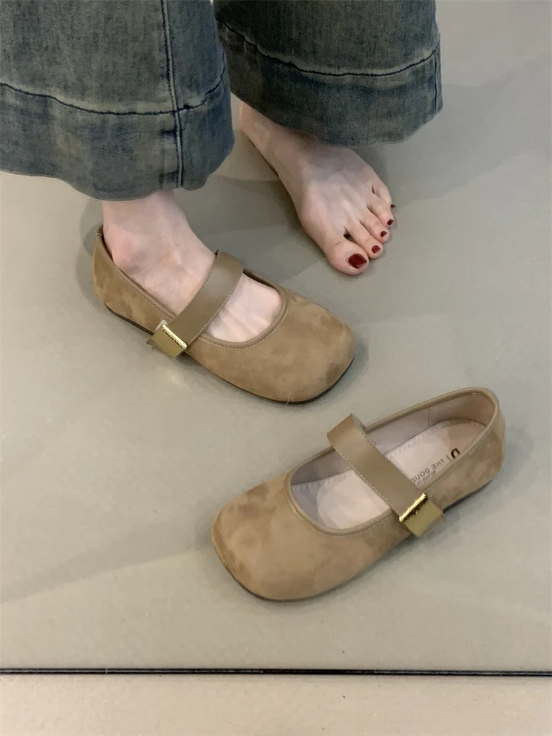 Damen elegante Ballerina-Schuhe mit dekorativem Riemchen und komfortablem Fußbett R&B - Image 7