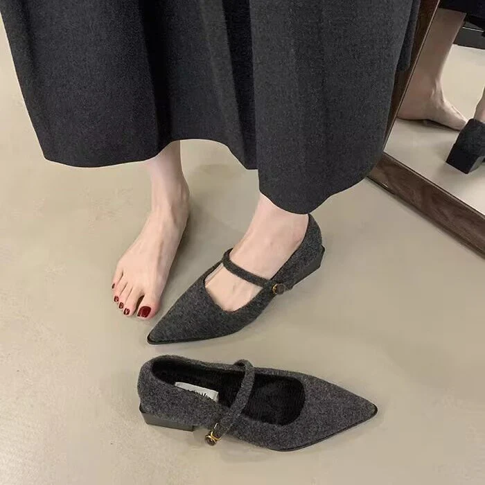 Damen elegante Ballerina-Schuhe mit modischem Riemchen und komfortabler Innensohle R&B - Image 3