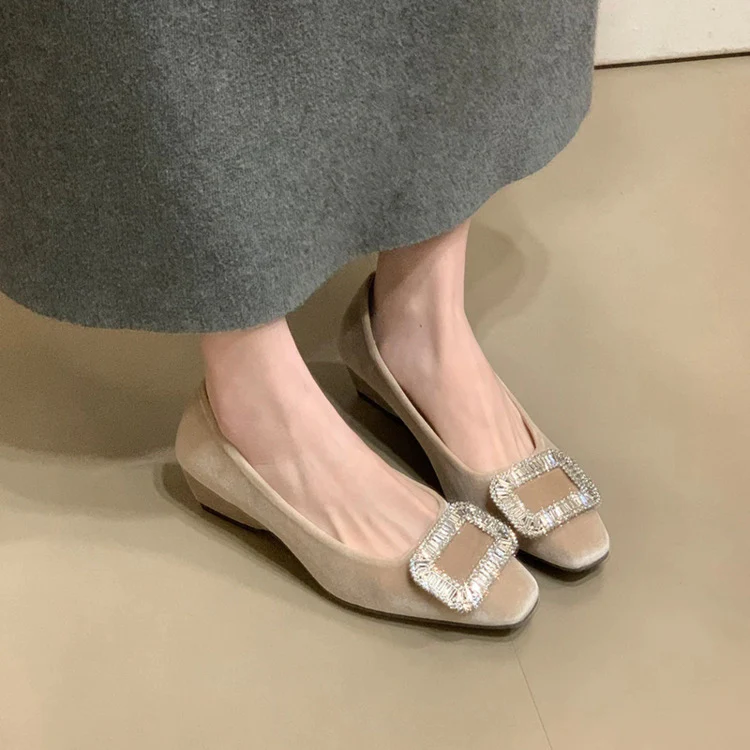 Damen elegante Ballerinas mit funkelnder Schnallenverzierung R&B - Image 10