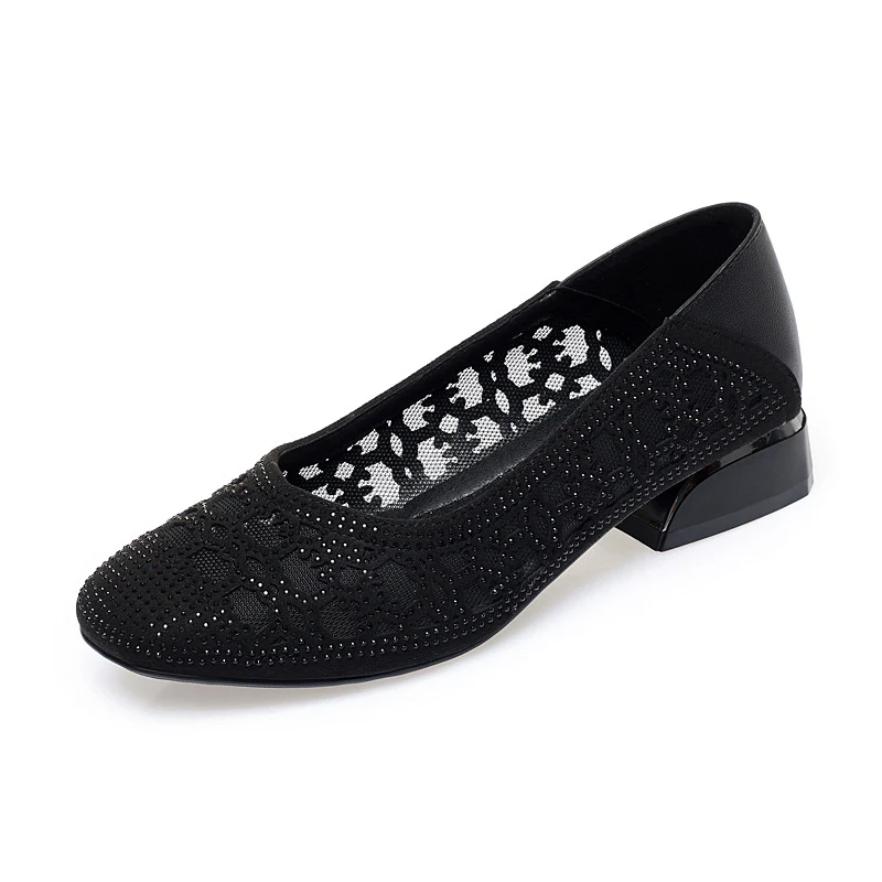 Damen Elegante Ballerinas mit funkelnder Strassverzierung und luftiger Lochoptik R&B - Image 13