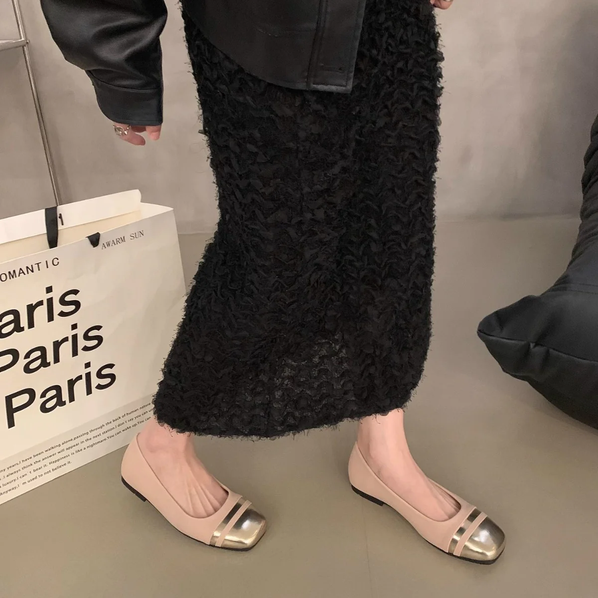 Damen elegante Ballerinas mit metallischem Besatz und komfortablem Fußbett R&B - Image 3