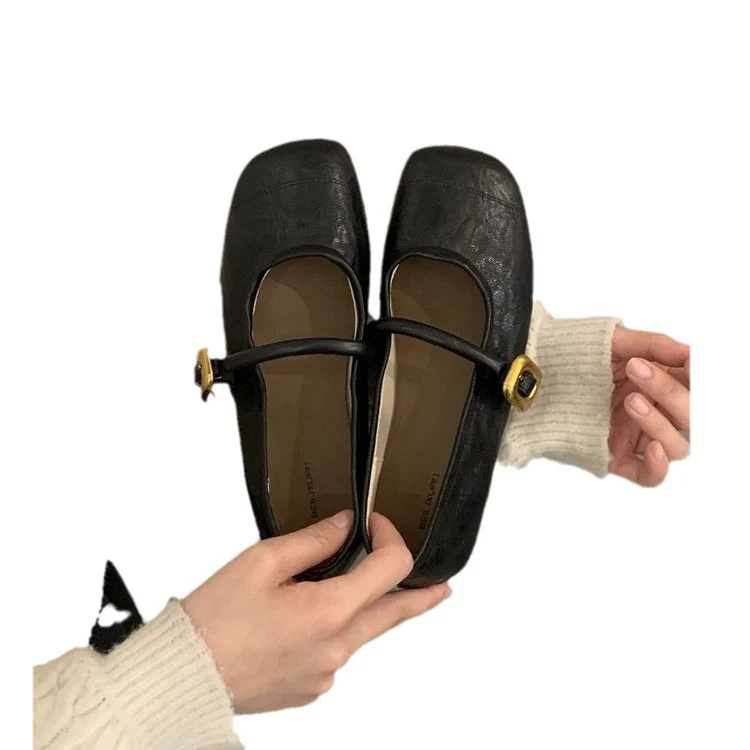Damen elegante Ballerinas mit modischem Riemen und komfortabler Sohle R&B - Image 5