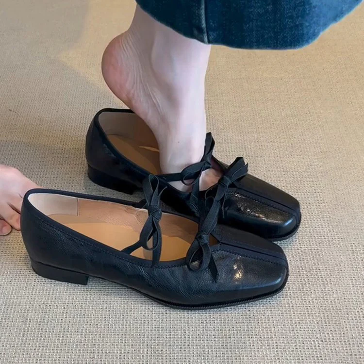Damen elegante Ballerinas mit modischem Schleifenakzent und komfortablem Fußbett R&B - Image 7