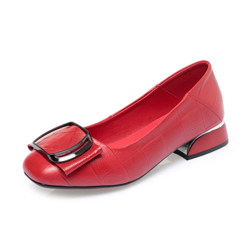 Damen elegante Ballerinas mit modischem Schmuckdetail und bequemem Blockabsatz R&B - Image 8