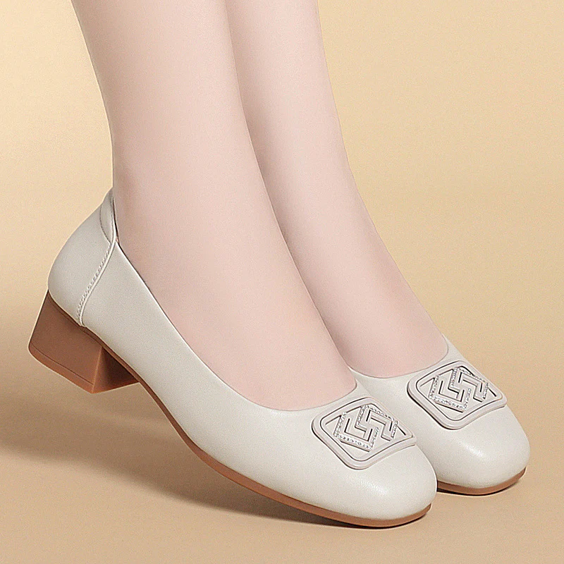 Damen Elegante Ballerinas mit modischem Schmuckdetail und bequemem Blockabsatz R&B - Image 4