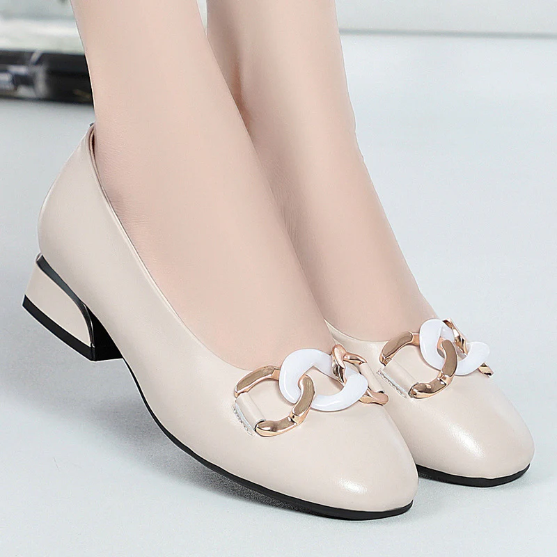 Damen elegante Ballerinas mit modischem Schmuckdetail und komfortablem Absatz R&B - Image 3