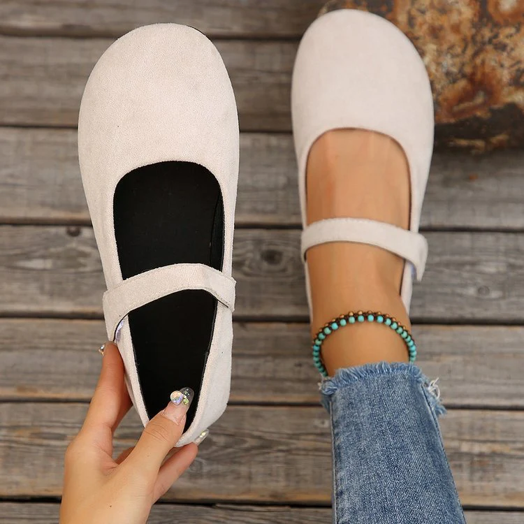 Damen elegante Ballerinas mit verstellbarem Riemen und rutschfester Sohle R&B - Image 4