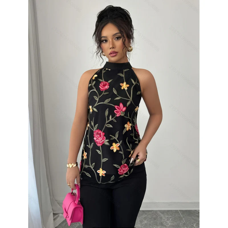 Damen elegante bestickte Bluse R&B - Image 2