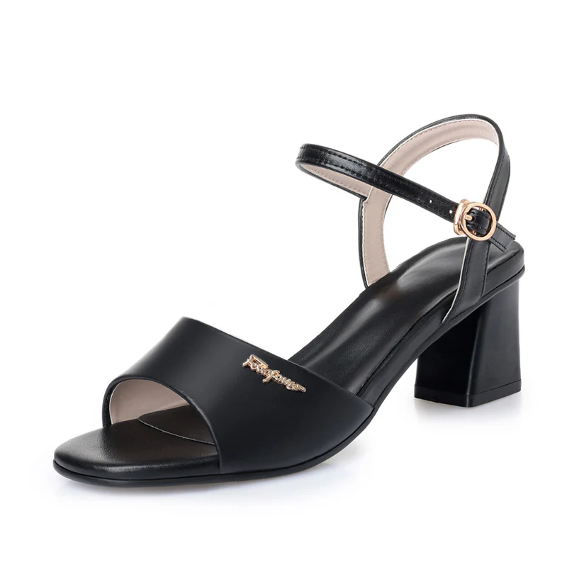 Damen elegante Blockabsatz Sandalen mit verstellbarem Riemen und komfortabler Innensohle R&B - Image 6