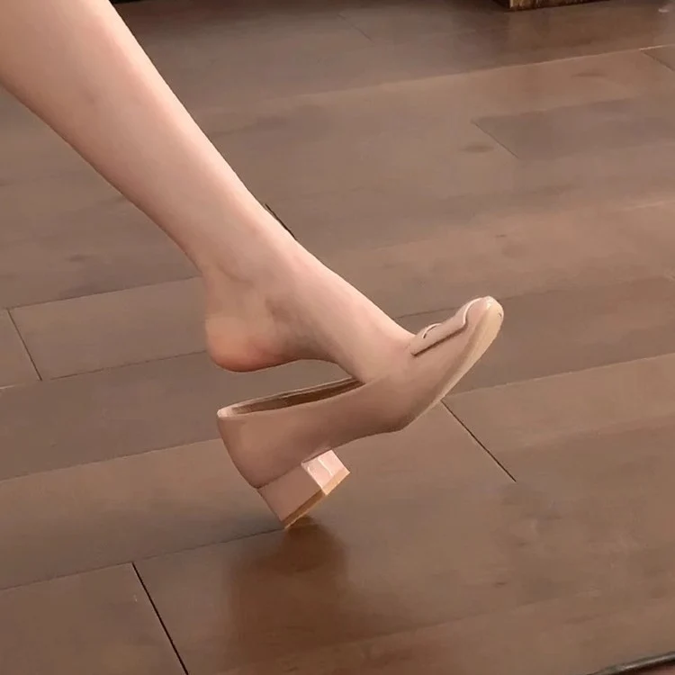 Damen elegante Blockabsatz-Schuhe mit modischer Schnalle R&B - Image 7