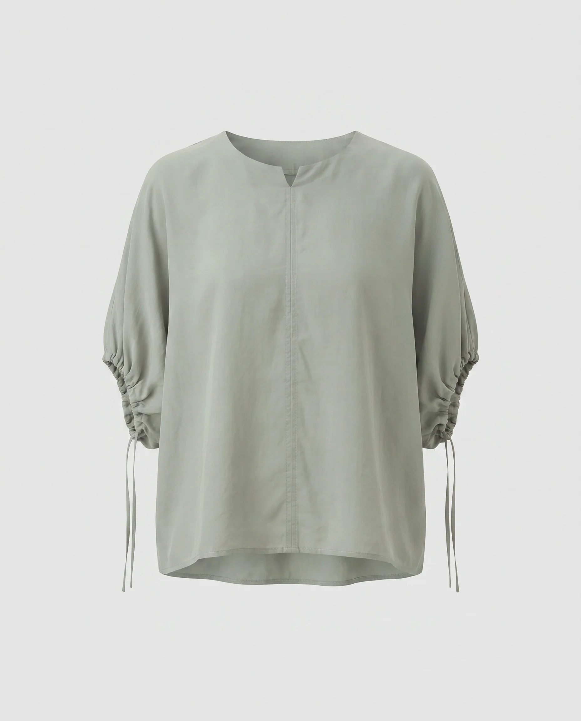 Damen elegante Bluse mit Puffärmeln und V-Ausschnitt - Image 5