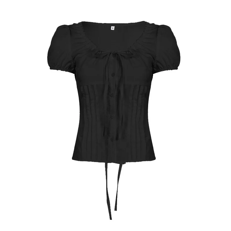 Damen elegante Bluse mit Rüschendetails und Knopfverschluss R&B - Image 6