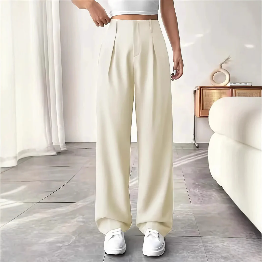 Damen Elegante Bundfaltenhose mit weitem Schnitt R&B - Image 3