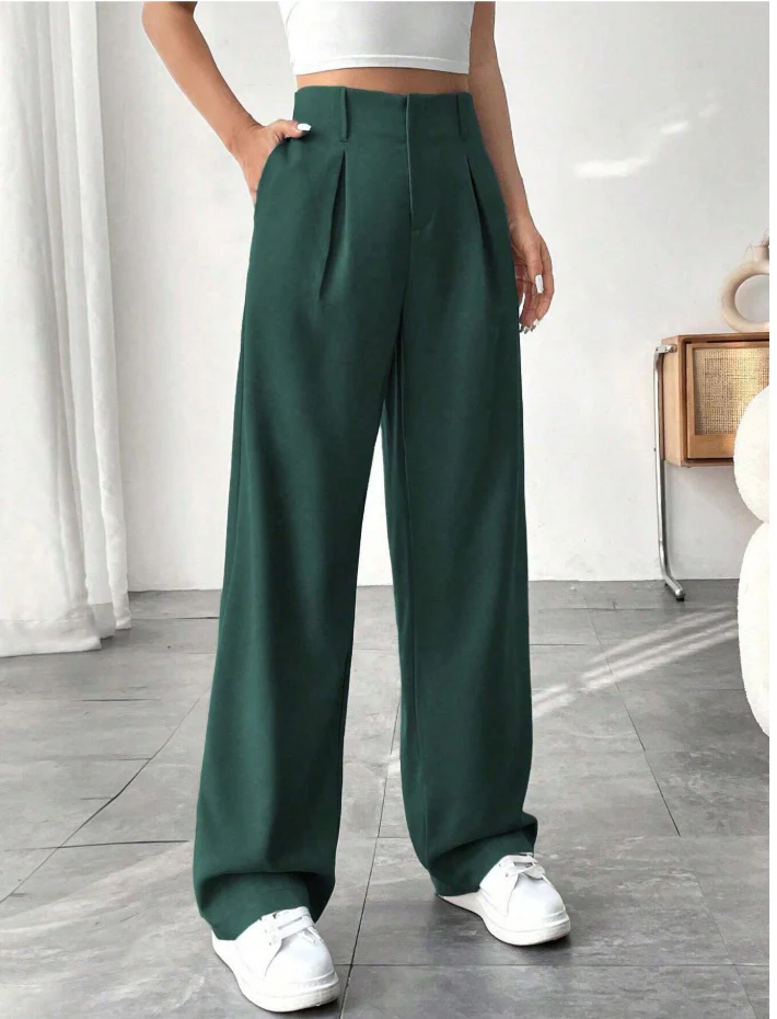 Damen Elegante Bundfaltenhose mit weitem Schnitt R&B - Image 9