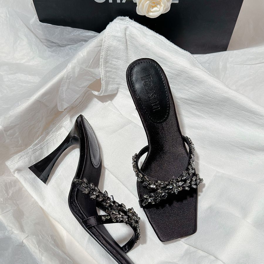 Damen Elegante High-Heel Sandalen mit funkelnden Strassdetails R&B - Image 2