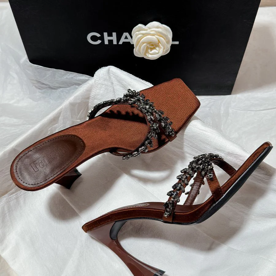 Damen Elegante High-Heel Sandalen mit funkelnden Strassdetails R&B - Image 3