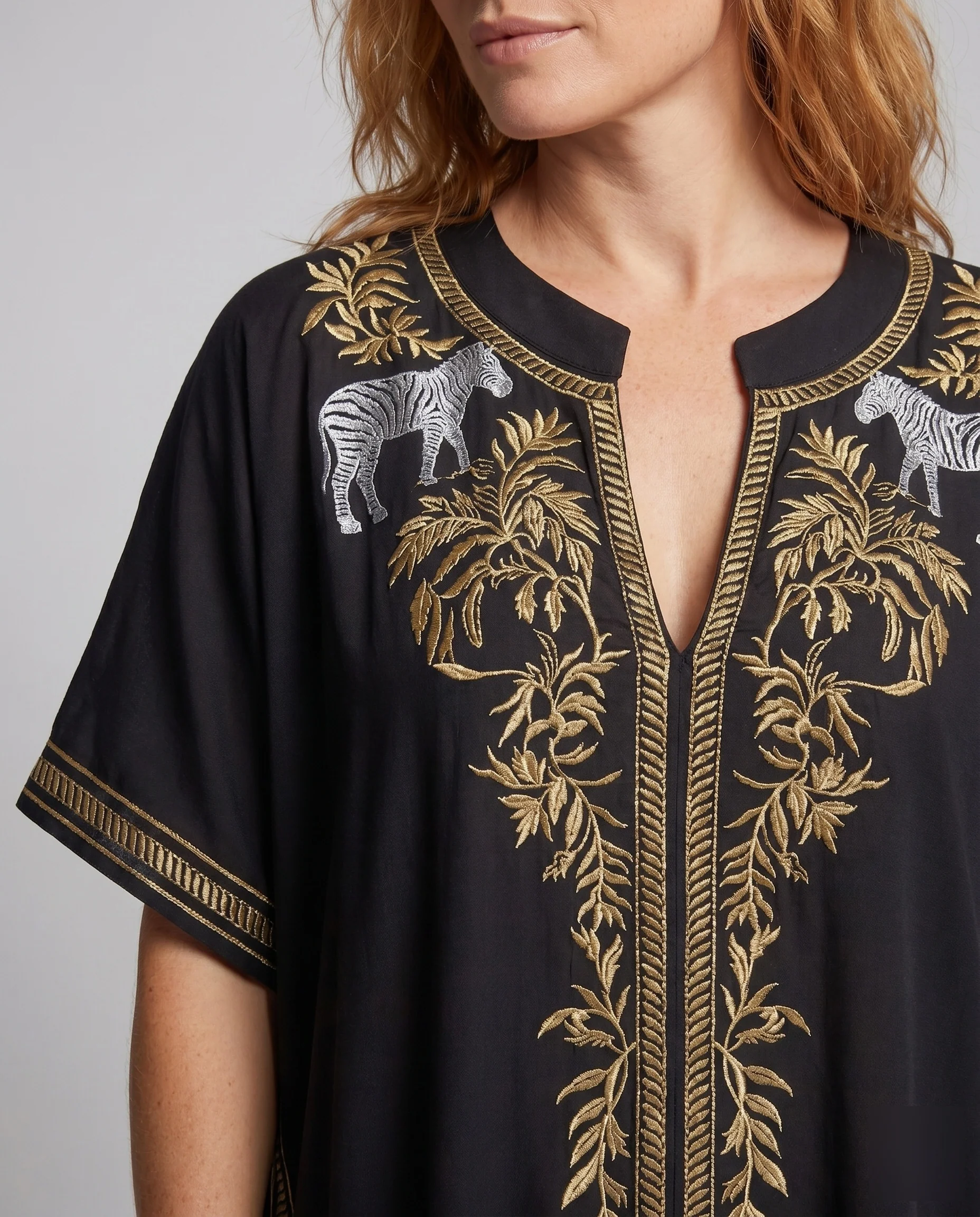 Damen elegante Kaftanrobe mit kunstvoller Stickerei R&B - Image 2