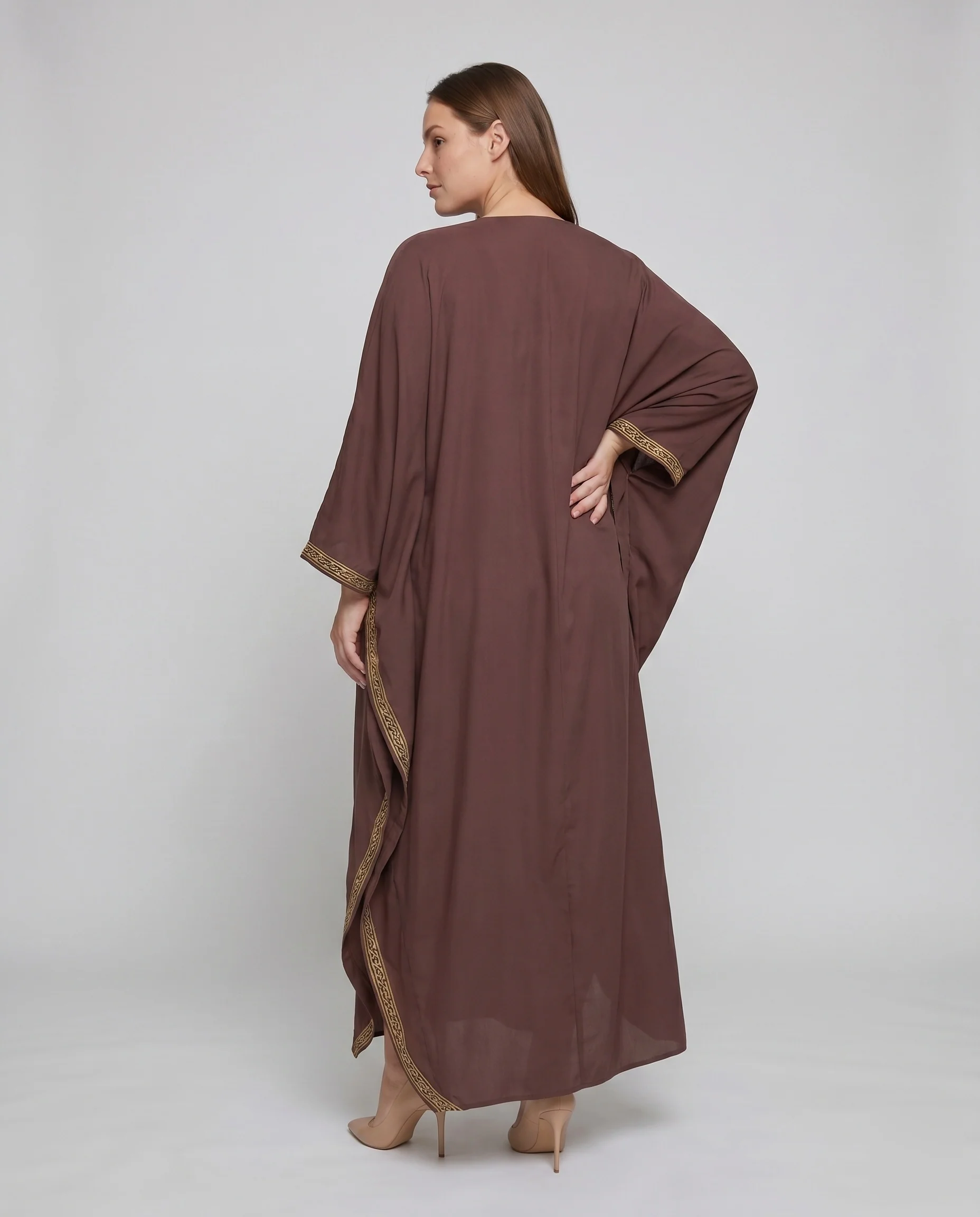 Damen Elegante Kaftanrobe mit kunstvoller Stickerei und weitem Schnitt R&B - Image 3