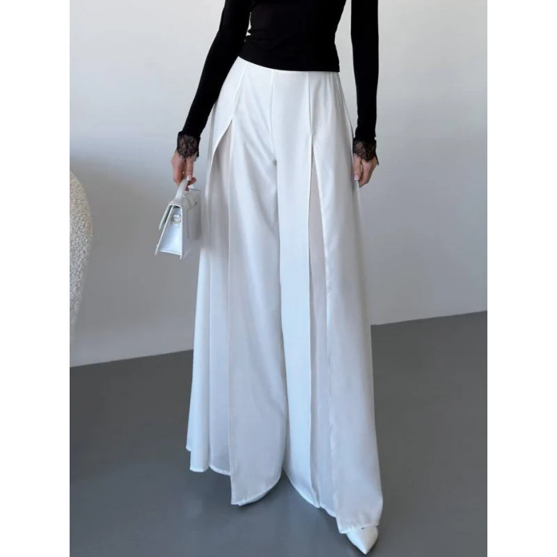 Damen Elegante lange Hose mit seitlichen Schlitzen und fließendem Schnitt R&B - Image 2