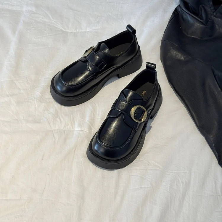Damen elegante Loafers mit dekorativem Schnallenverschluss und rutschfester Sohle R&B - Image 6