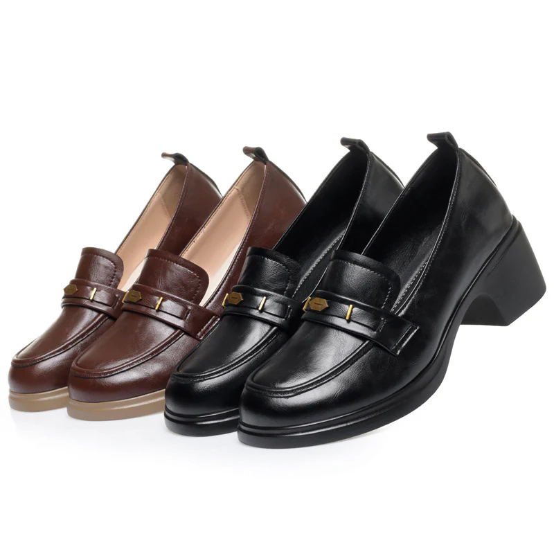 Damen Elegante Loafers mit stilvollem Schmuckdetail und komfortablem Blockabsatz R&B - Image 5