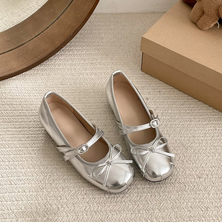 Damen elegante Mary Jane Ballerinas mit modischem Schleifenakzent R&B - Image 6