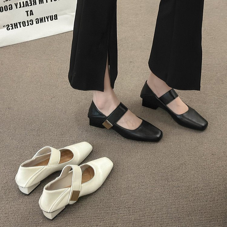 Damen elegante Mary Jane Ballerinas mit modischer Schnalle und komfortablem Fußbett R&B - Image 4