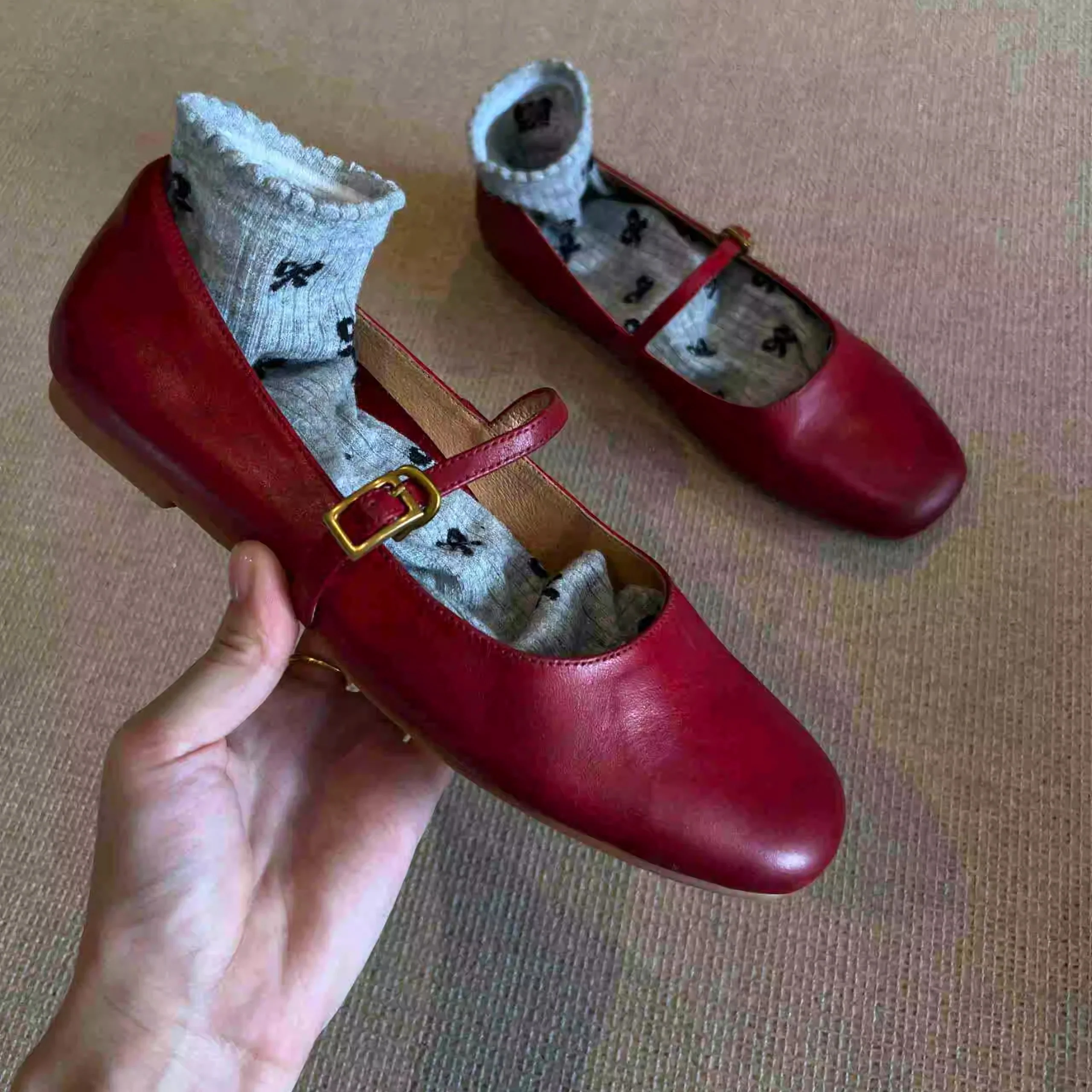 Damen elegante Mary Jane Ballerinas mit praktischer Schnallenverzierung R&B - Image 3