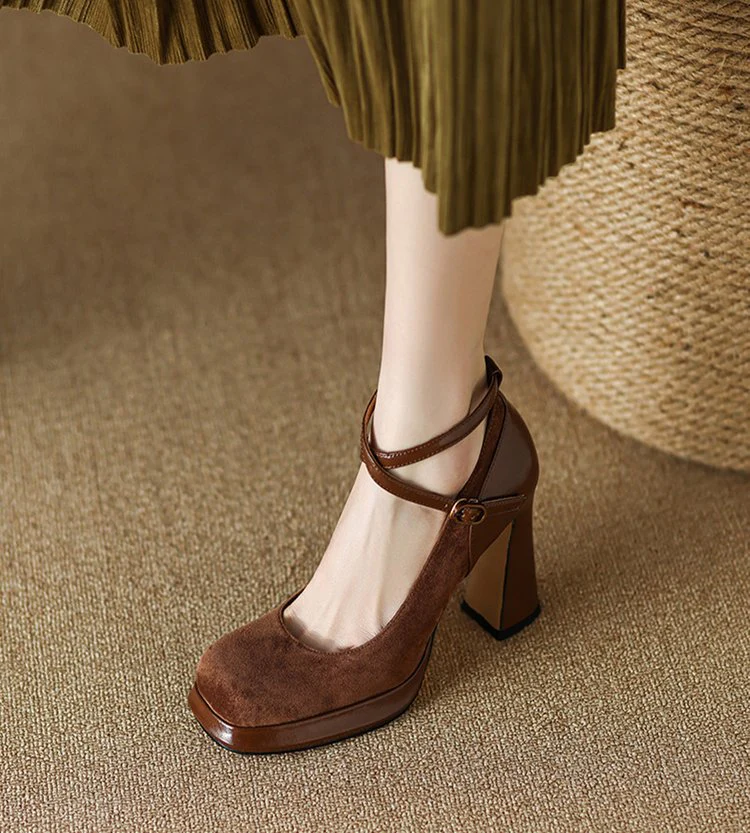 Damen Elegante Mary Jane Pumps mit Luxuriösem Blockabsatz R&B - Image 7