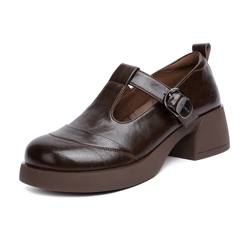Damen elegante Mary Jane Pumps mit modernem Riemen und komfortablem Blockabsatz R&B - Image 5