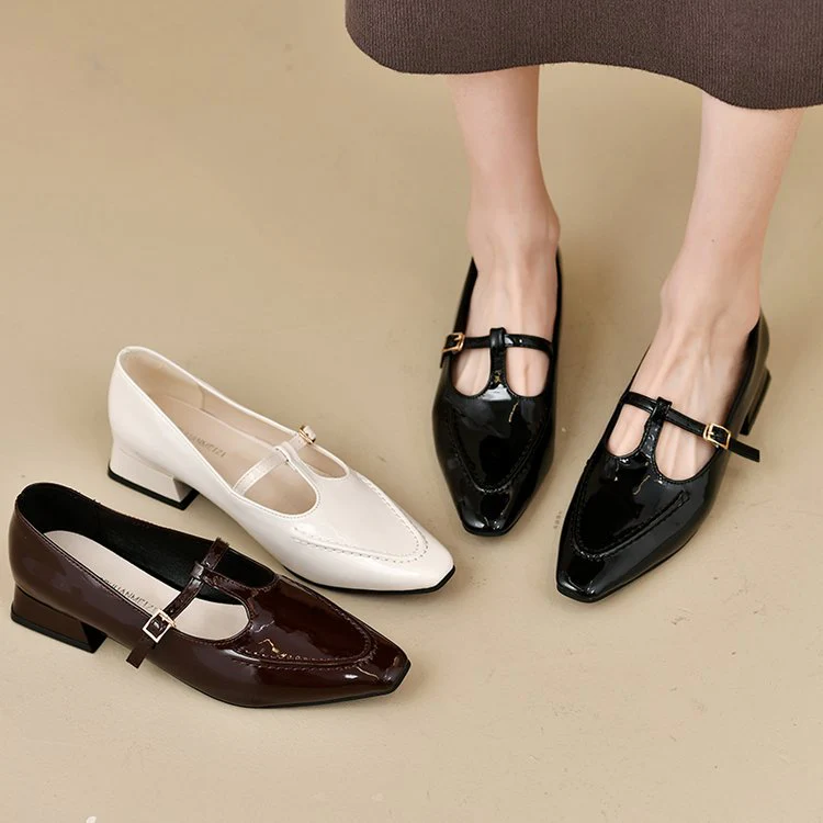 Damen elegante Mary Jane Pumps mit modischem Blockabsatz R&B