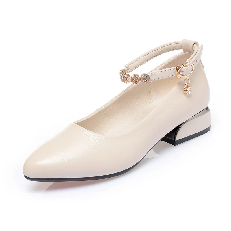 Damen Elegante Mary Jane Pumps mit verstellbarem Riemen und funkelndem Schmuckdetail R&B - Image 8