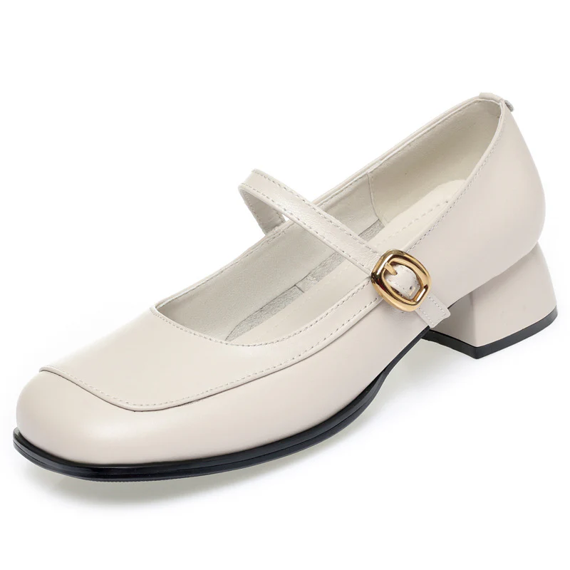 Damen elegante Mary Jane Pumps mit verstellbarem Riemen und komfortablem Blockabsatz R&B - Image 5