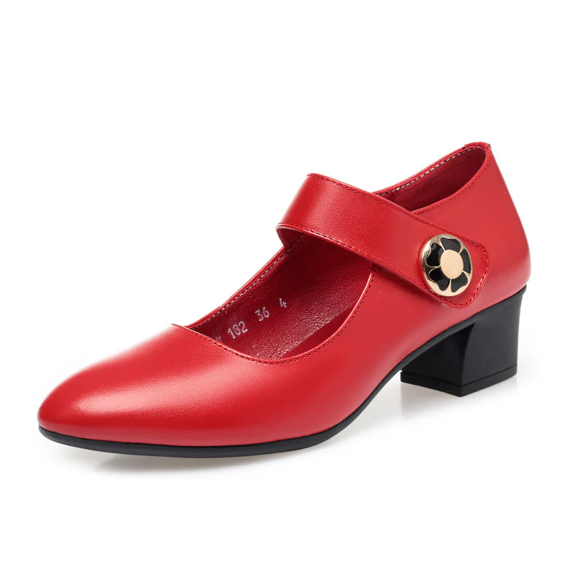 Damen Elegante Mary Jane Schuhe mit modischem Riemen und komfortablem Blockabsatz R&B - Image 4