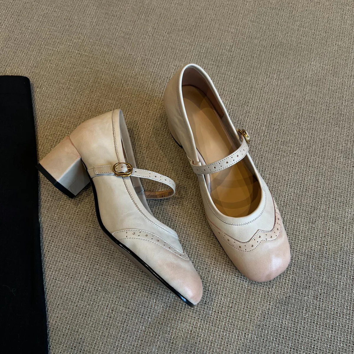 Damen elegante Mary Janes mit modischem Riemen und hochwertiger Ledersohle R&B - Image 7