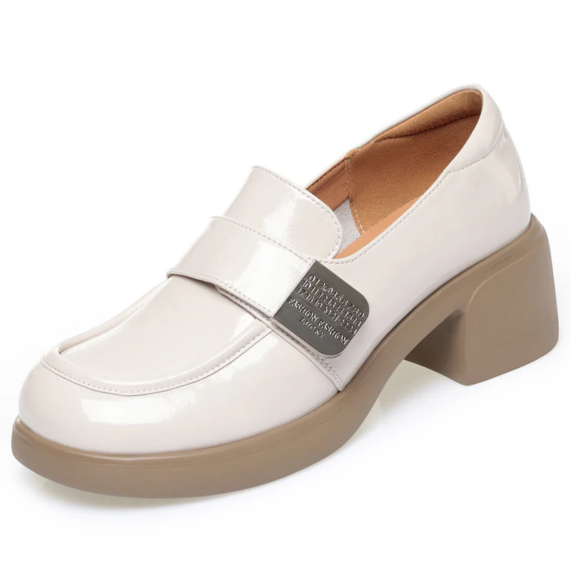Damen elegante Mokassins mit modischem Absatz und komfortablem Riemen R&B - Image 7