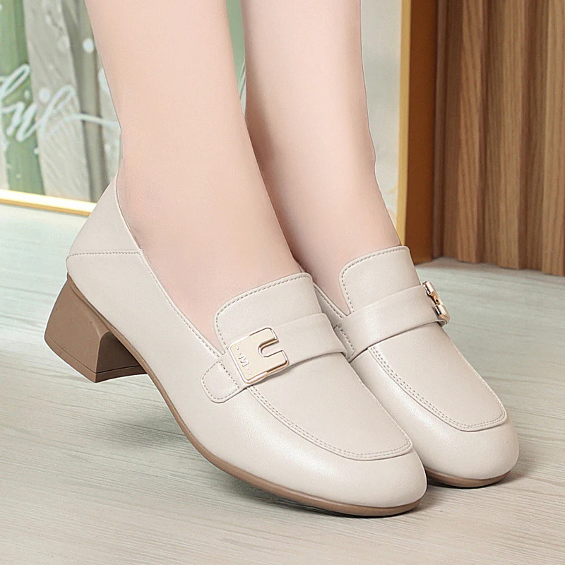 Damen Elegante Mokassins mit modischem Dekorelement und komfortablem Blockabsatz R&B