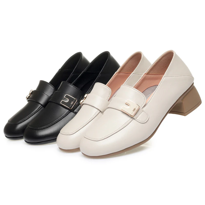Damen Elegante Mokassins mit modischem Dekorelement und komfortablem Blockabsatz R&B - Image 5