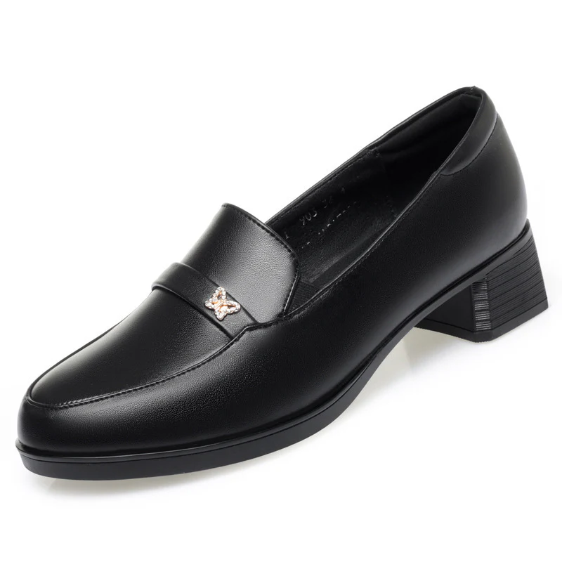 Damen Elegante Mokassins mit modischem Kettendetail und komfortablem Blockabsatz R&B - Image 4